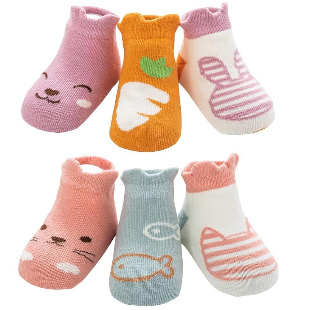 Nonslip Baby Socks with Fun Patterns