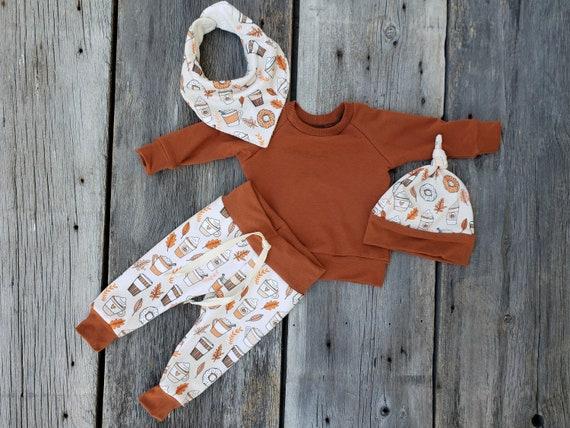 Fall-Themed Baby Clothes Set – Pumpkin Patch Style