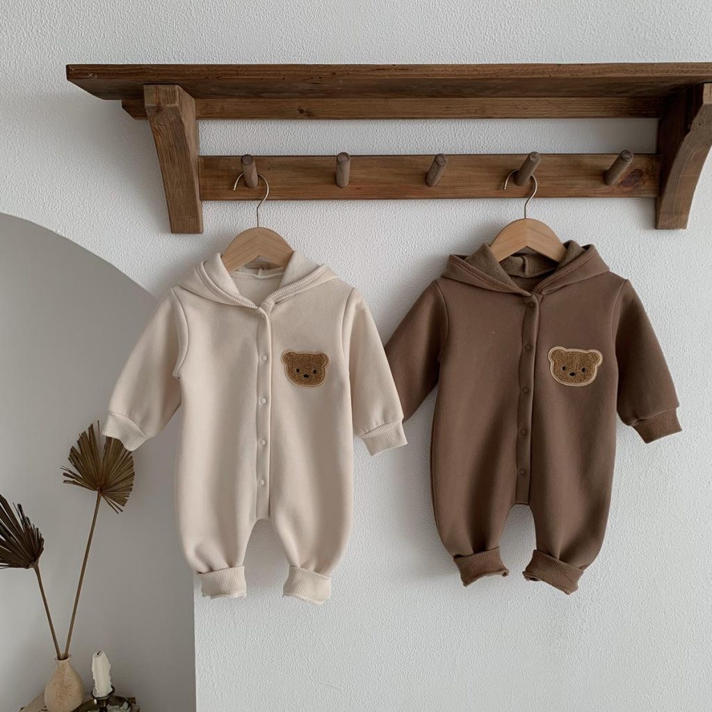 Winter-Ready Baby Bodysuit with Warm Lining