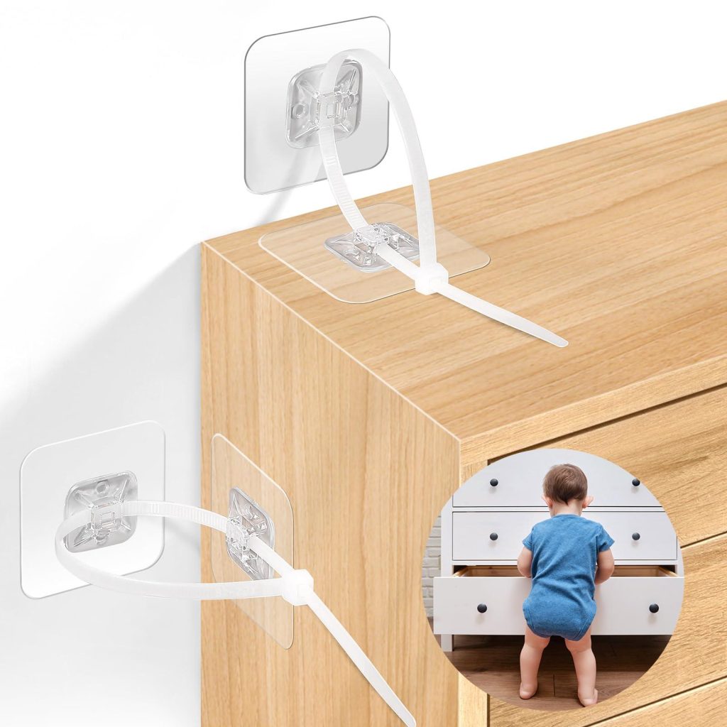 Anti-Tip Furniture Straps for Baby Proofing