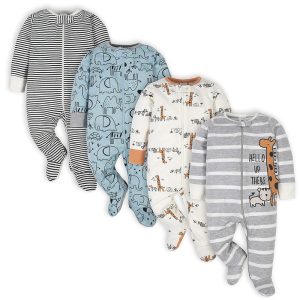 Cozy Comfort: Gerber Baby Boys 4 Pack Sleep 'N Play Footies Review