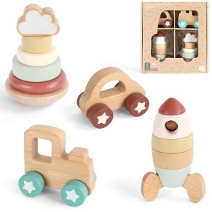 Explore FReniland Wooden Montessori Toys: Perfect Baby Gift Set!