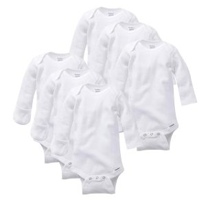 Explore Gerber's Unisex Long-Sleeve Onesies with Mitten Cuffs