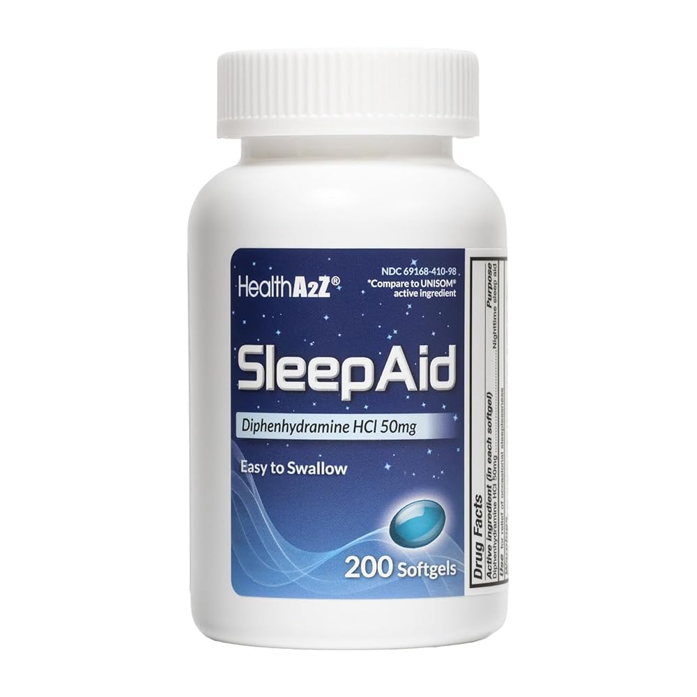 HealthA2Z® Sleep Aid: 50mg Diphenhydramine for Restful Sleep