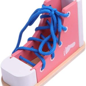 Mastering Shoelaces: NUOBESTY's Fun Wooden Lacing Toy for Kids